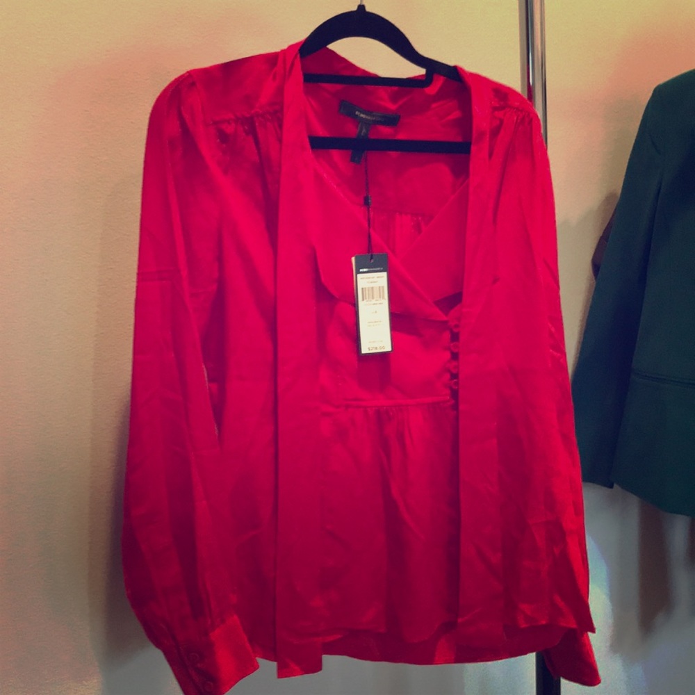 BCBG Maxazria Cleona shirt in New Red